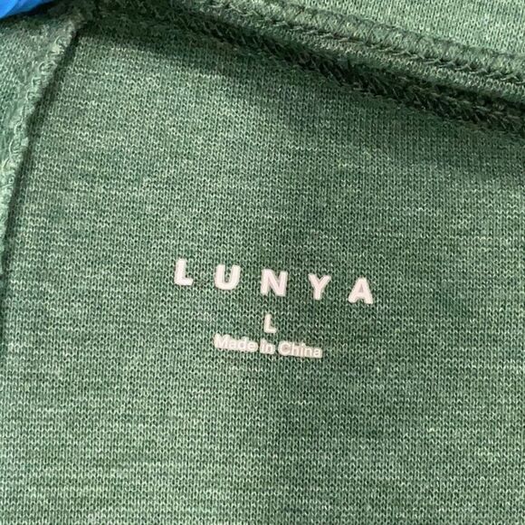 Lunya Restore Pocket legging pants supima cotton blend green space large Large - Picture 4 of 6